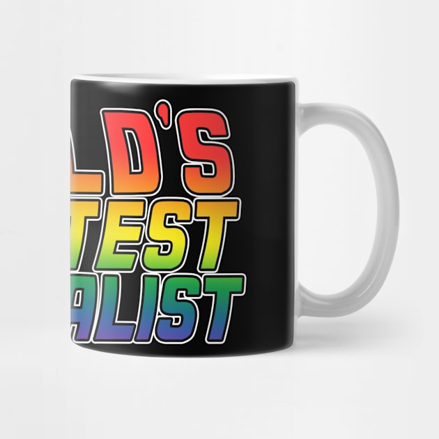 Journalist job gifts design. Perfect present for mom dad friend him or her. Lgbt rainbow color by SerenityByAlex